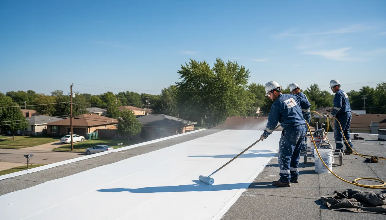 Commercial roof coating in Huletts Landing, NY near me